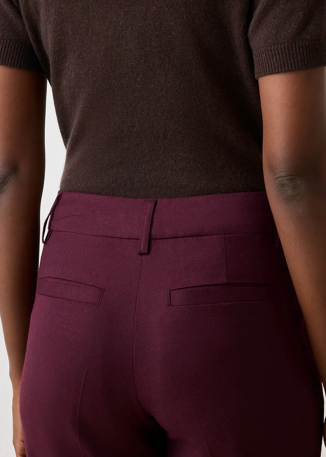 Smalle broek met wol • wijnrood • bonprix online shop