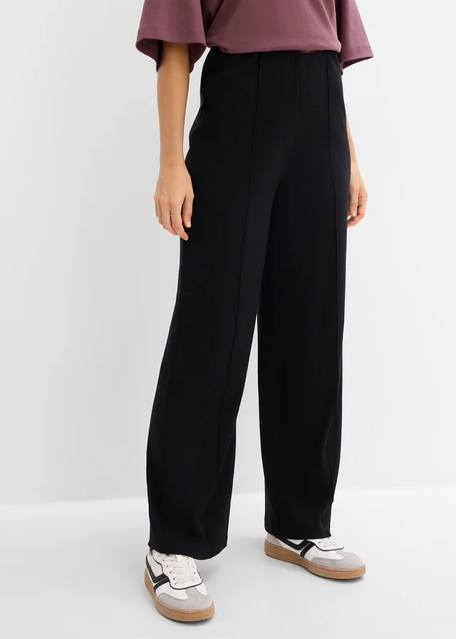 Jersey broek van katoen • zwart • bonprix online shop