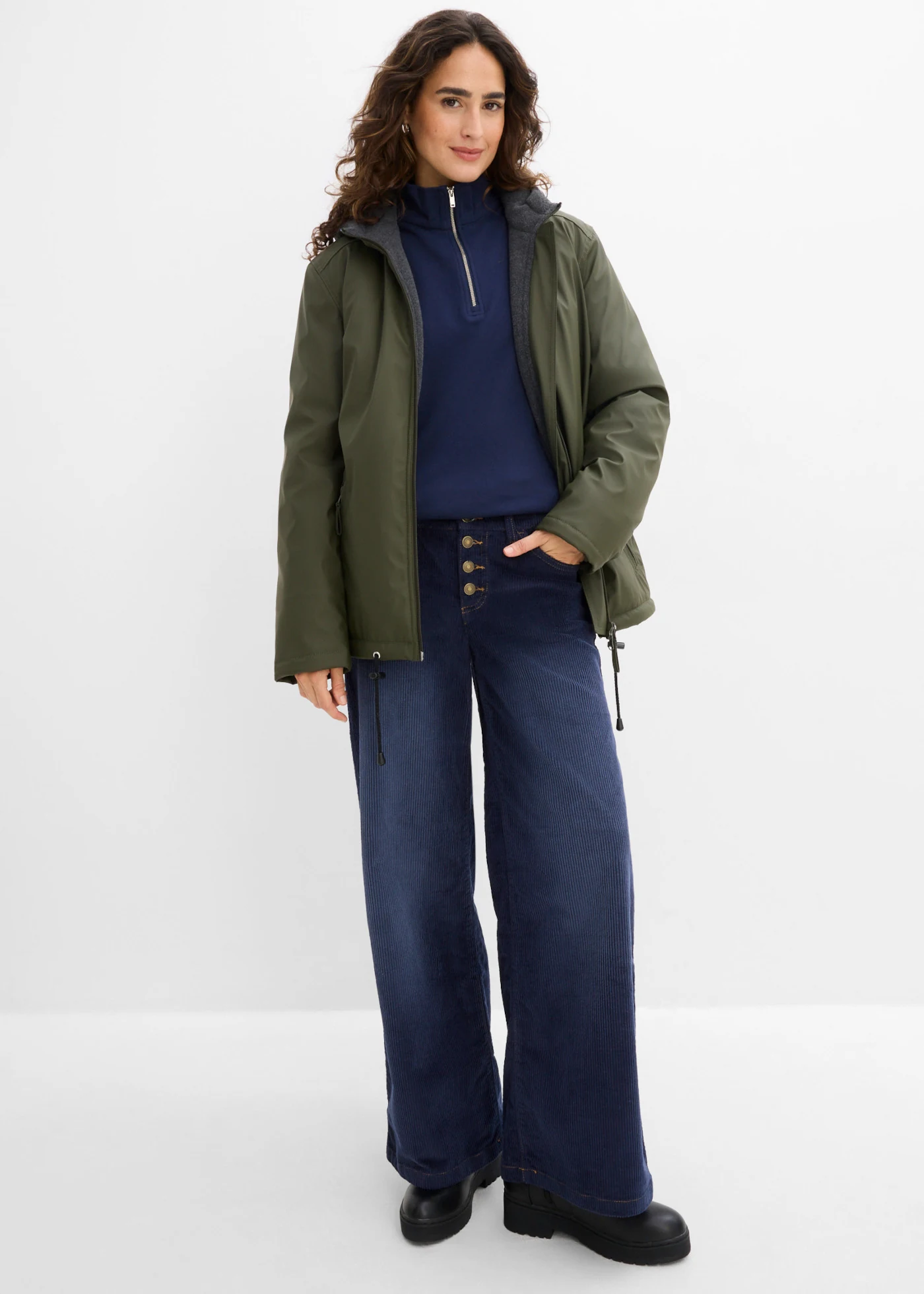 Veste mi-saison légèrement rembourrée • olive profond • Boutique bonprix