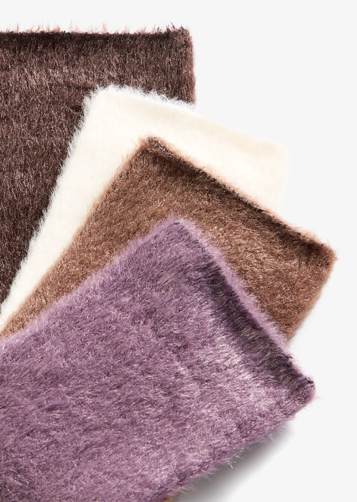 Huissokken (4 paar) • donkerbruin + natuurbruin + wolwit + donker mauve • bonprix online shop