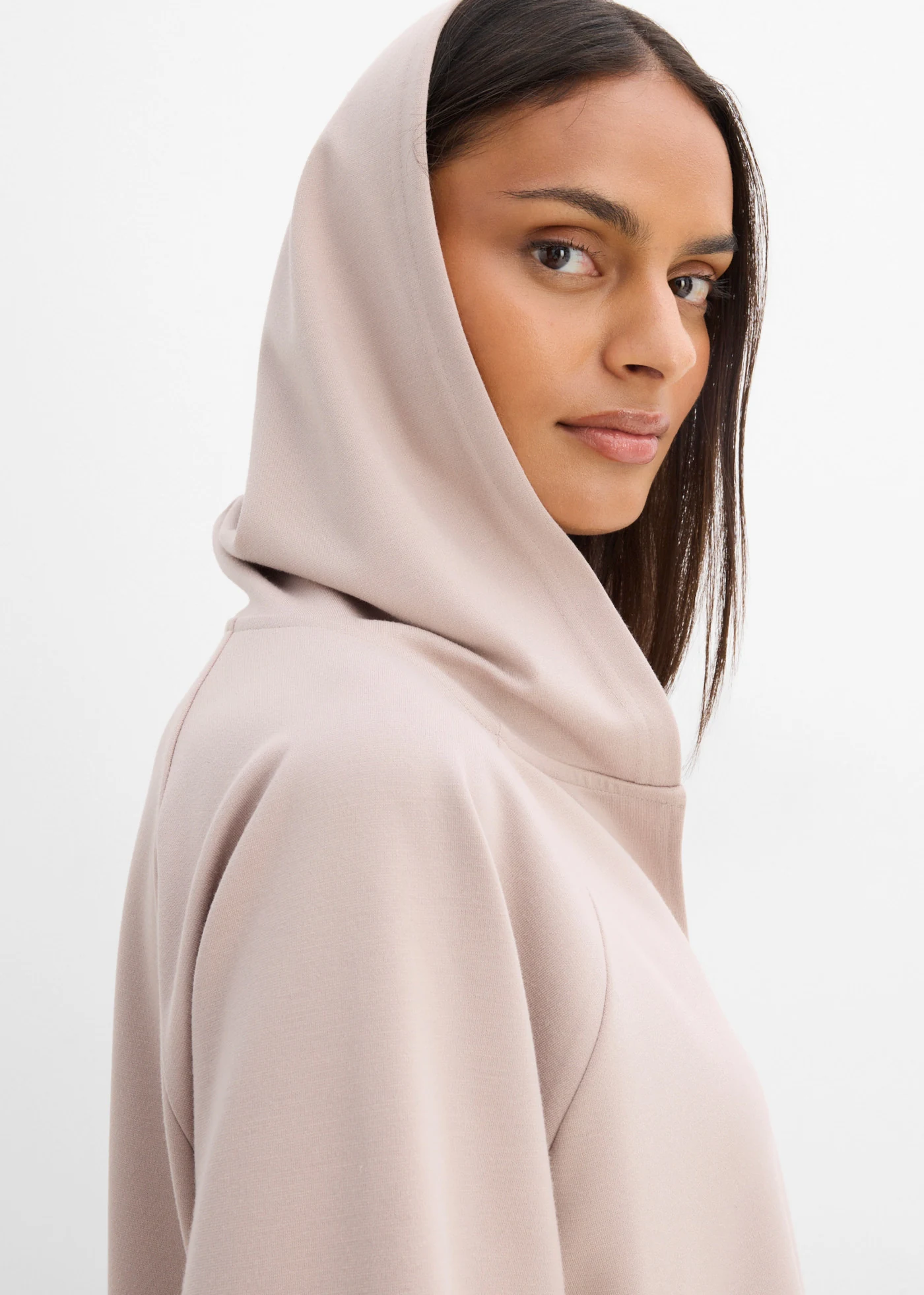 Longsleeve met capuchon • natuursteen • bonprix online shop