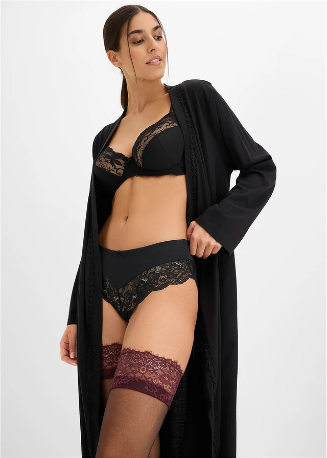 Bas autofixants 20 DEN • noir-prune • Boutique bonprix