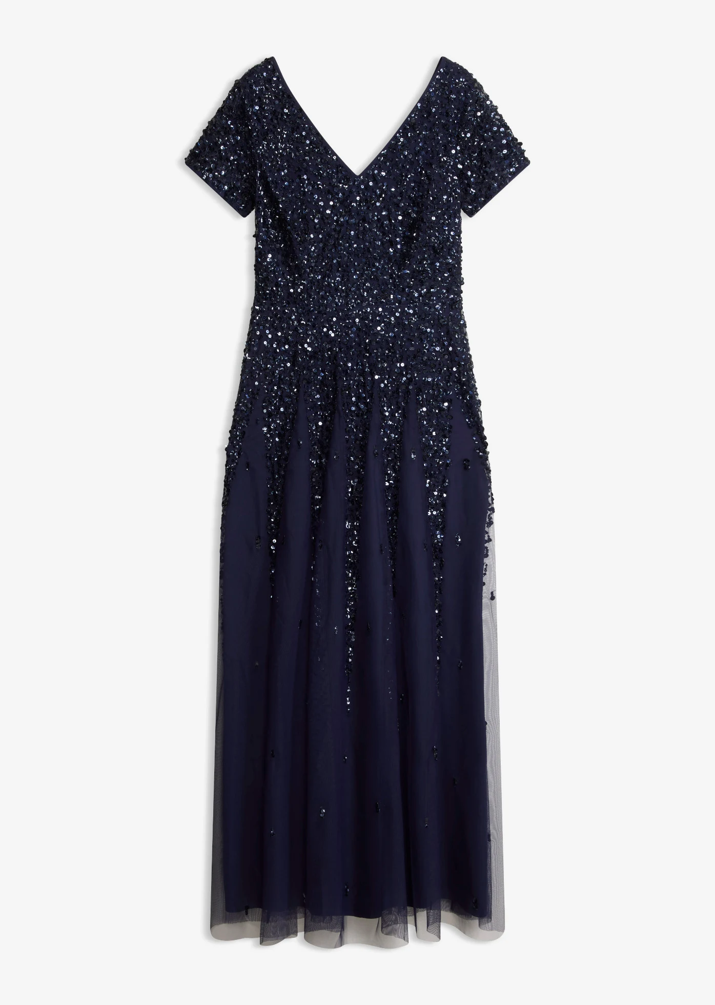 Jurk met pailletten • blauw • bonprix online shop