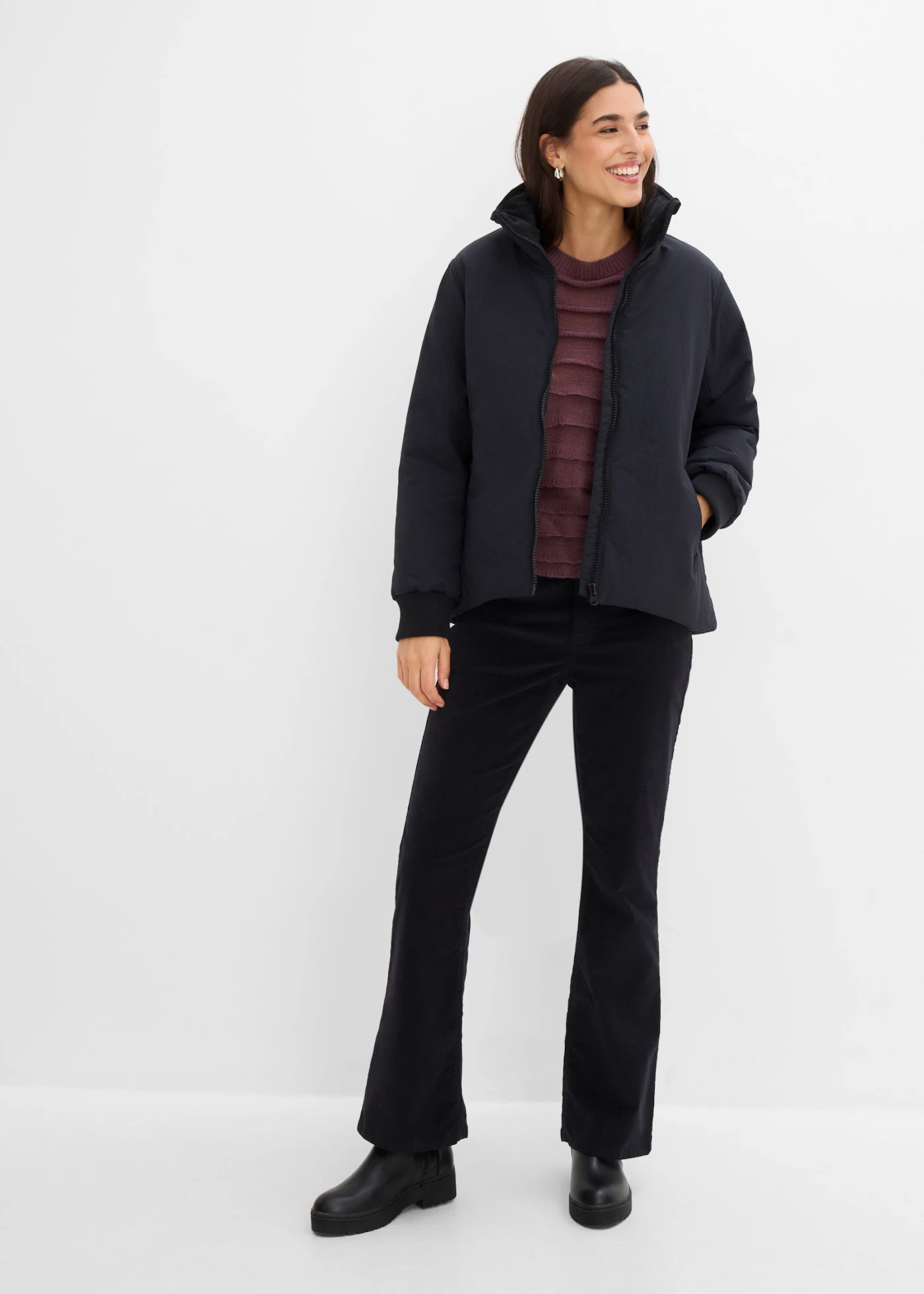 Winterjas in bomberstijl • zwart • bonprix online shop