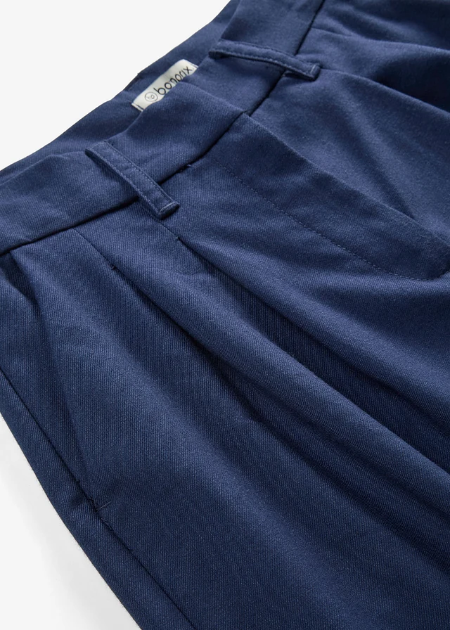 Broek in wollen look van een viscosemix • donkerblauw • bonprix online shop