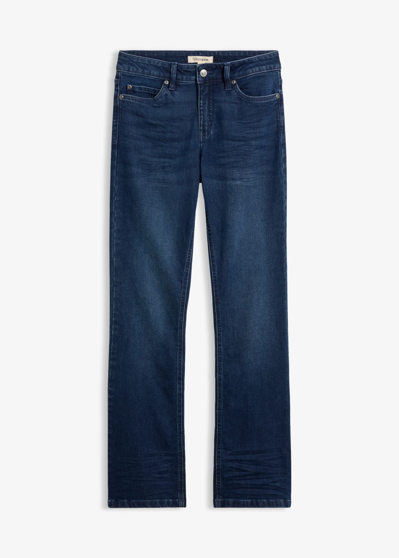 Jean bootcut taille mi-haute • bleu denim used • Boutique bonprix