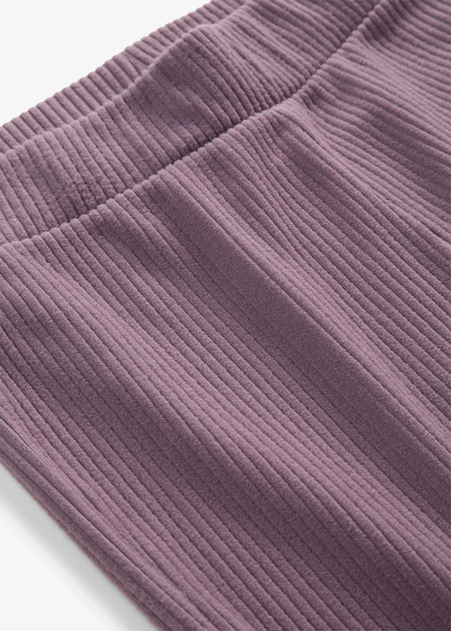 Legging chaud en matière côtelée • mauve foncé • Boutique bonprix