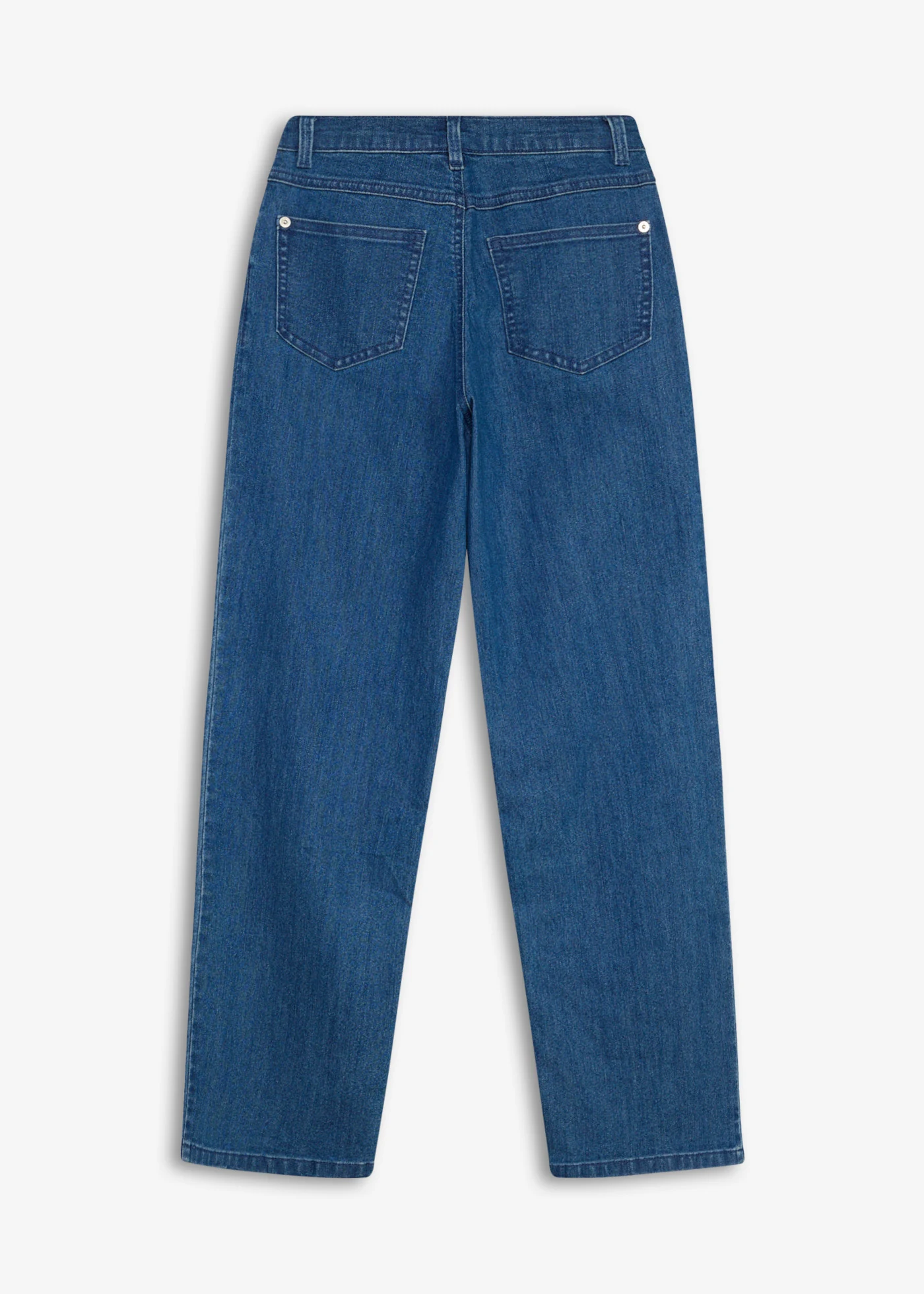 Jeansy wide leg ze średnim stanem • niebieski denim • sklep bonprix