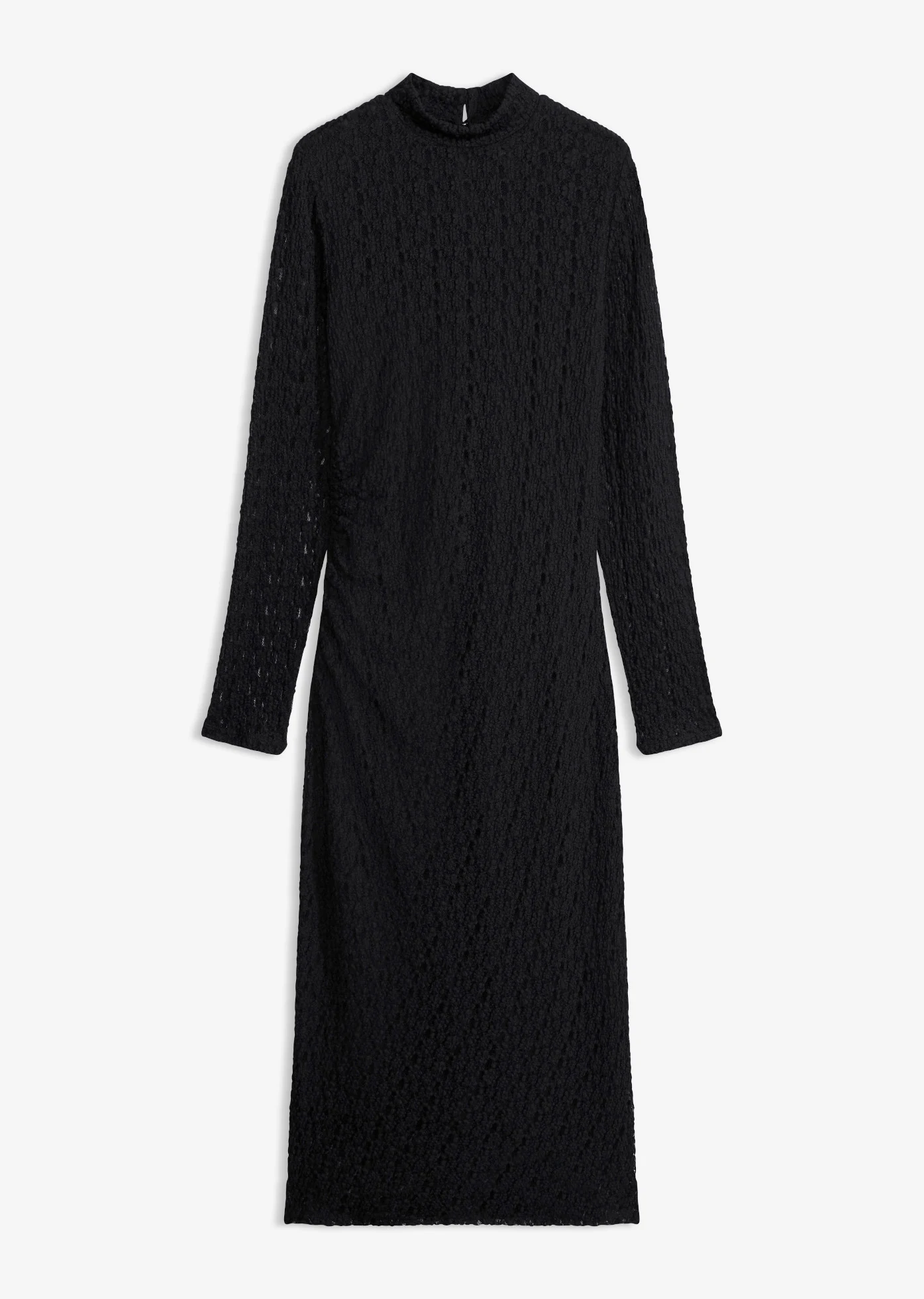 Robe en jersey à col montant • noir • Boutique bonprix