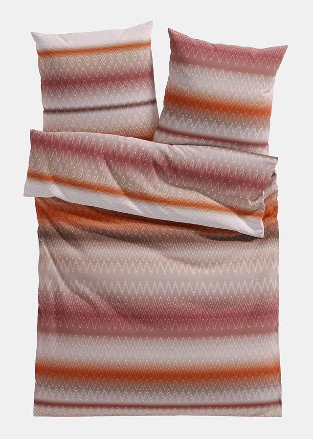 Dekbedovertrek in een katoenmix • oranje-bordeaux-crème • bonprix online shop