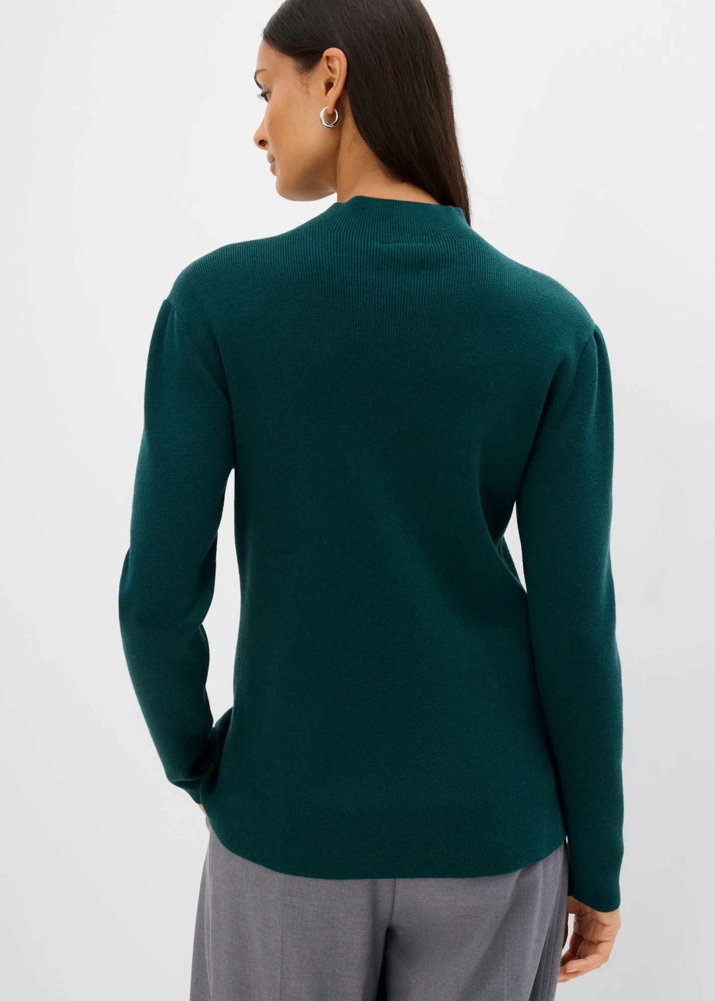 Fijngebreid vest in een zachte viscosemix • diepgroen • bonprix online shop
