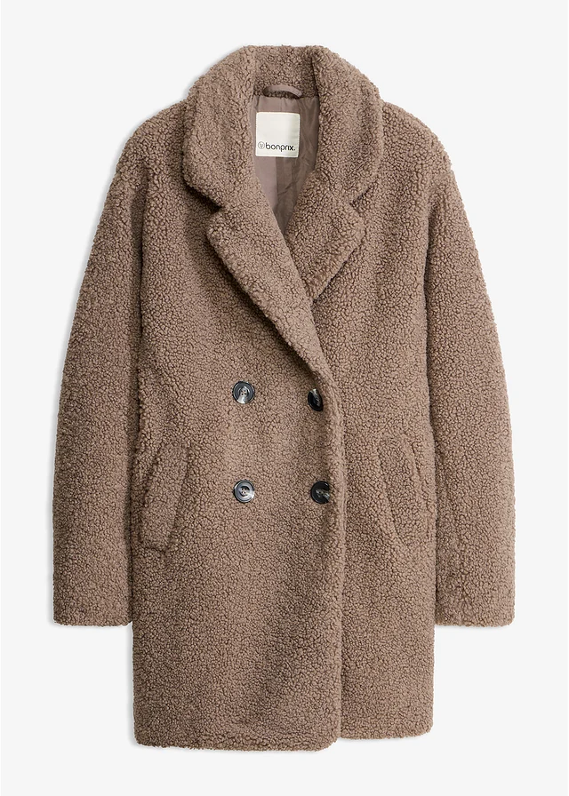 Korte coat, Kleur: taupe