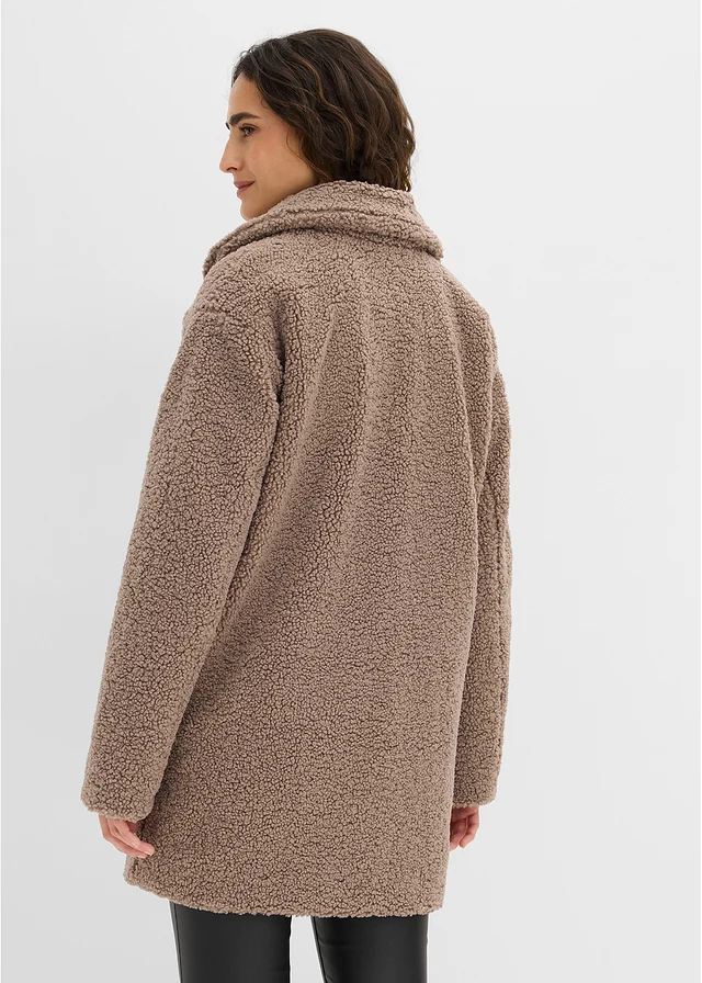 Korte coat, Kleur: taupe