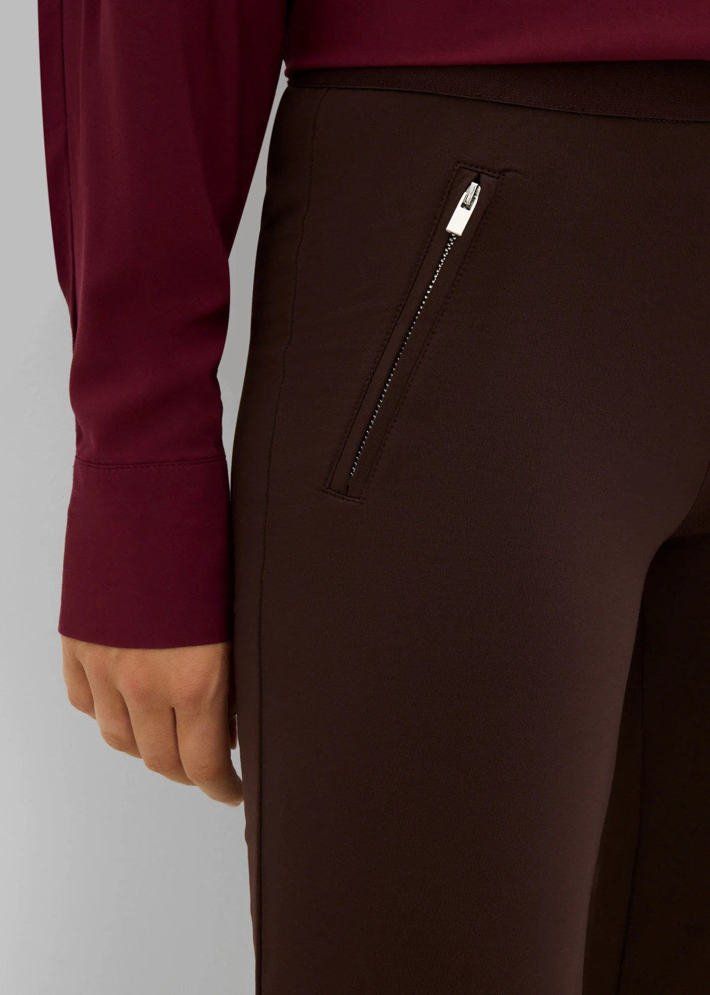 Legginsy termiczne ze stretchem • ciemnobrązowy • sklep bonprix