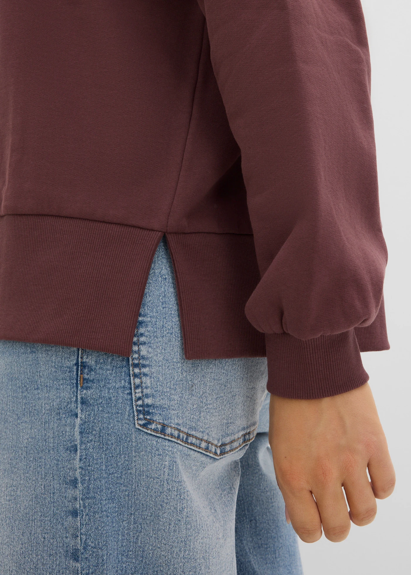 Bluză casual oversize din bumbac 100% • maro-cacao cu imprimeu • magazin bonprix