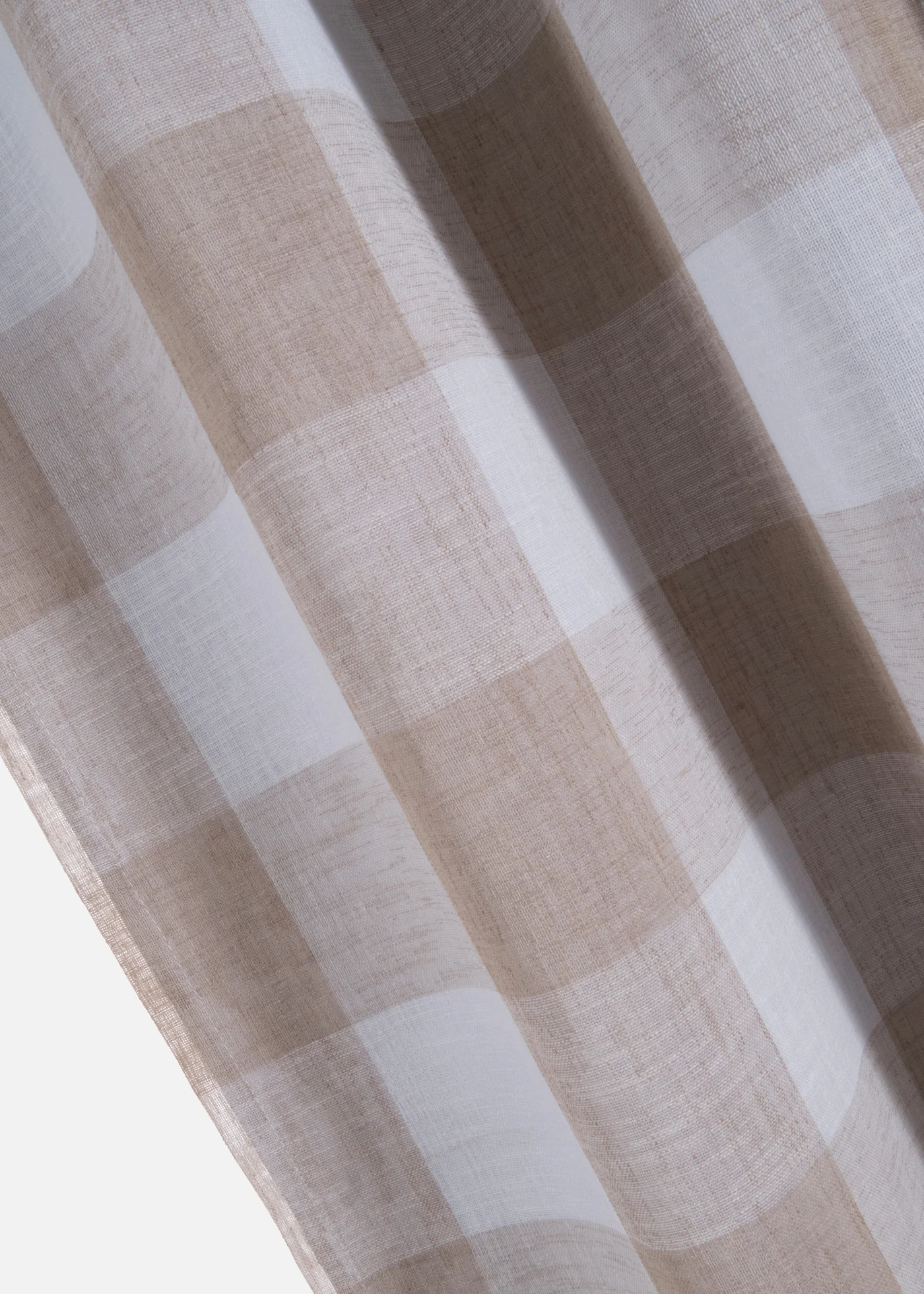 Dubbellaags verduisterend gordijn met ruitjes (1 stuk) • beige-sand • bonprix online shop