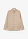 Flanellen overhemd van katoen, regular fit, Kleur: taupe