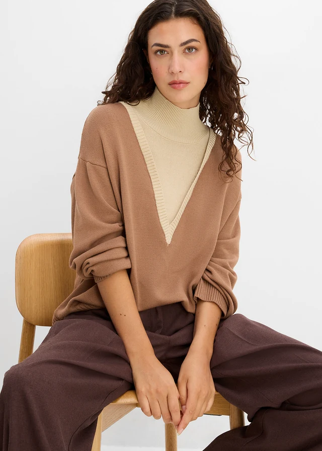 Coltrui in een zachte viscosemix • natuurbruin-sand • bonprix online shop