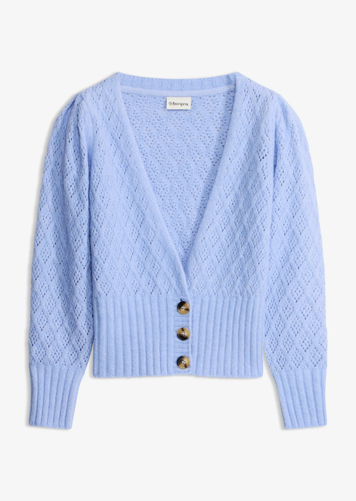 Gilet en fine maille • bleu nacré • Boutique bonprix