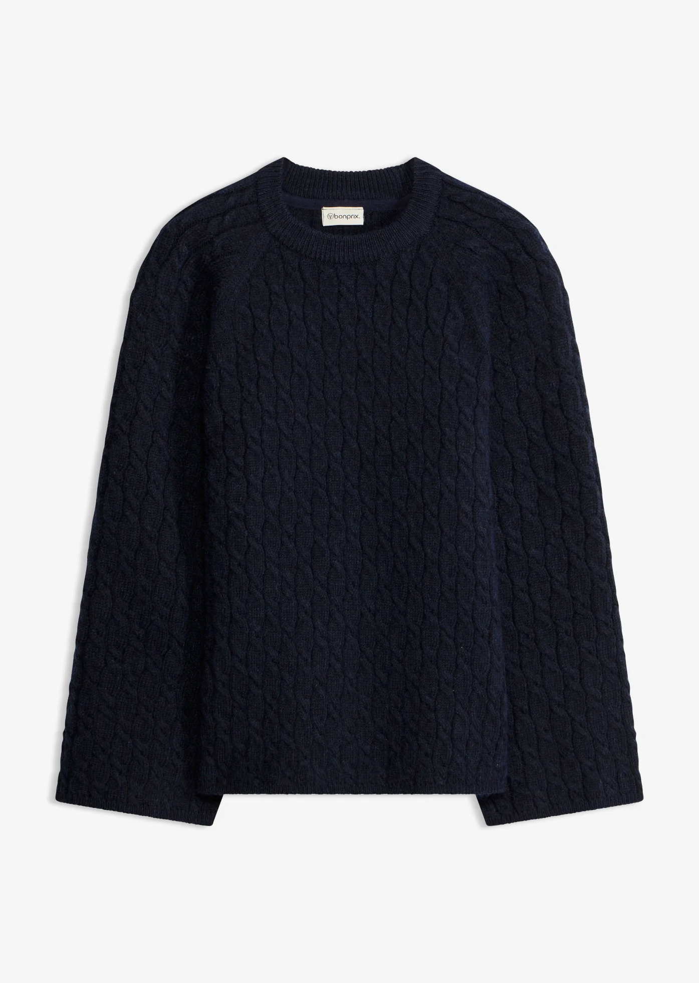 Pull oversize en maille torsadée • bleu foncé • Boutique bonprix