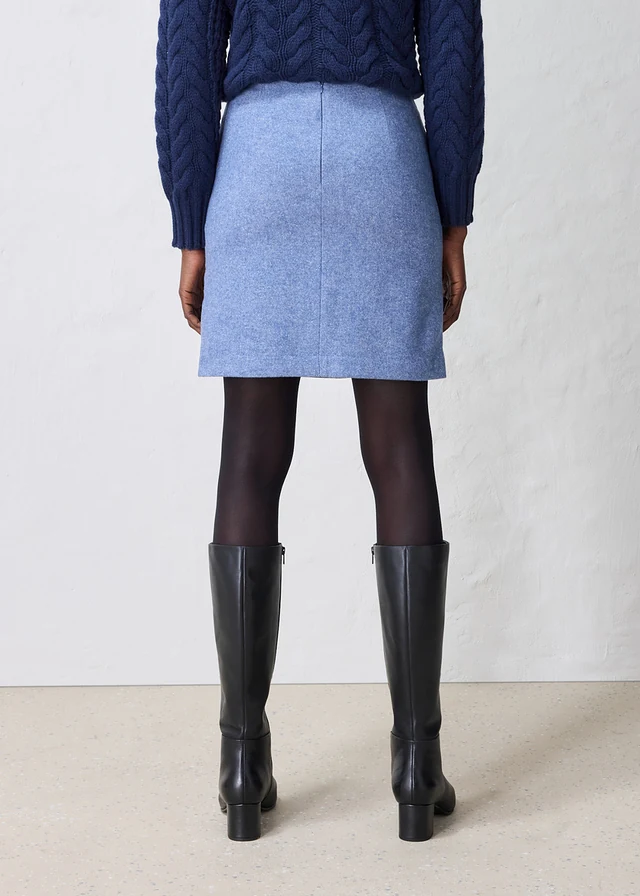 Fustă creion • indigo melanj • magazin bonprix