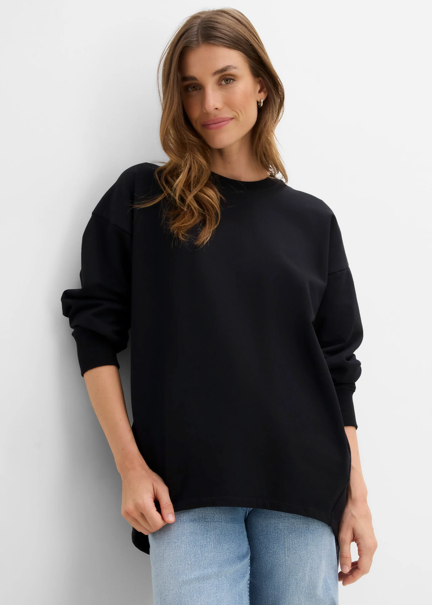 Sweat-shirt oversize • noir • Boutique bonprix