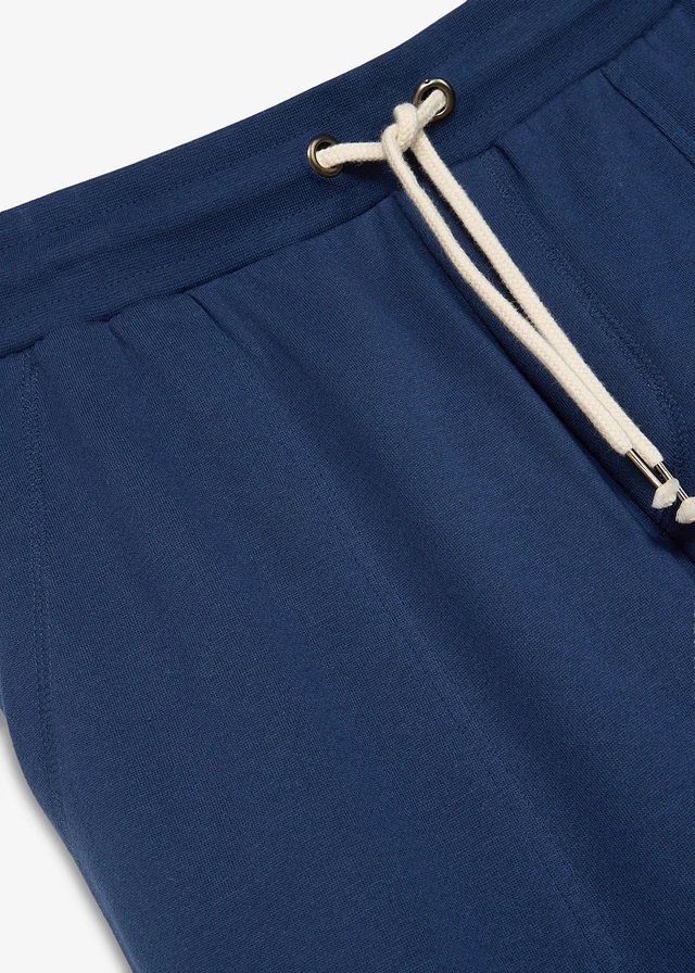 Joggingbroek met rechte pijpen, regular fit • diepblauw • bonprix online shop