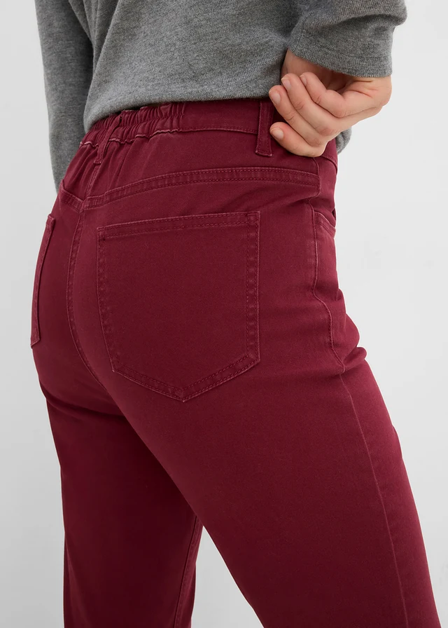 Twill broek van een katoenmix • esdoornrood • bonprix online shop