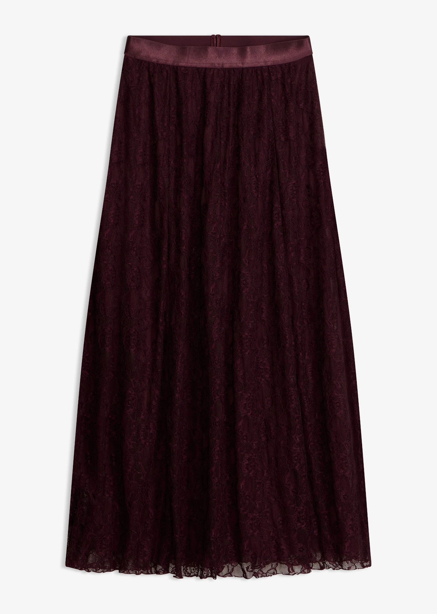 Maxi banenrok van kant • wijnrood • bonprix online shop