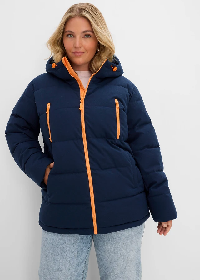 Veste matelassée déperlante, Couleur: bleu foncé