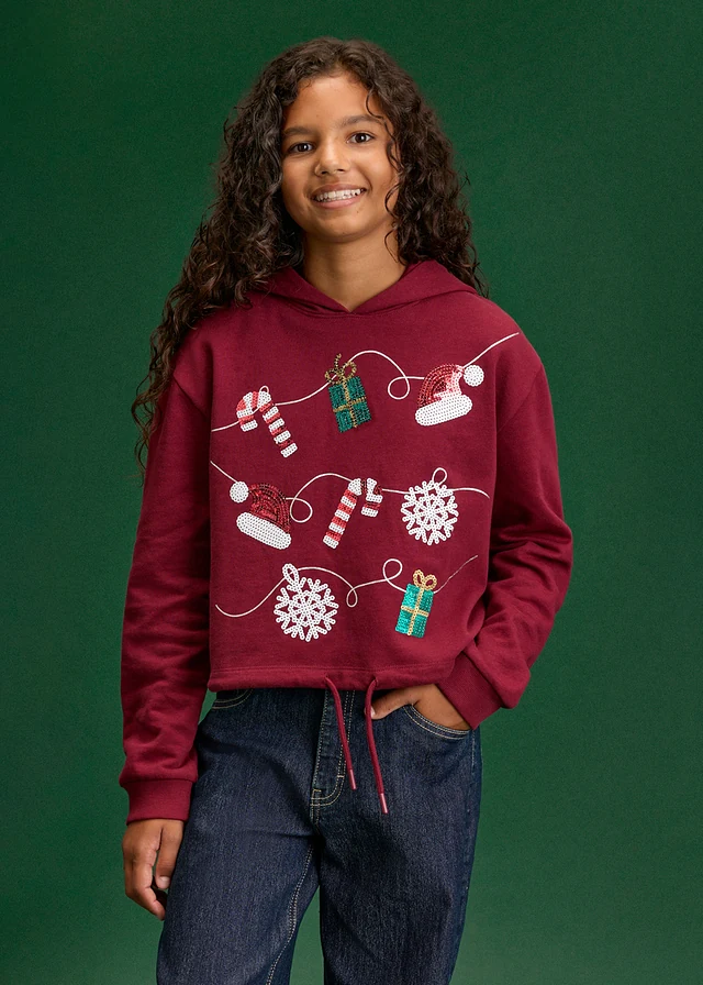 Hoodie van biologisch katoen • esdoornrood • bonprix online shop