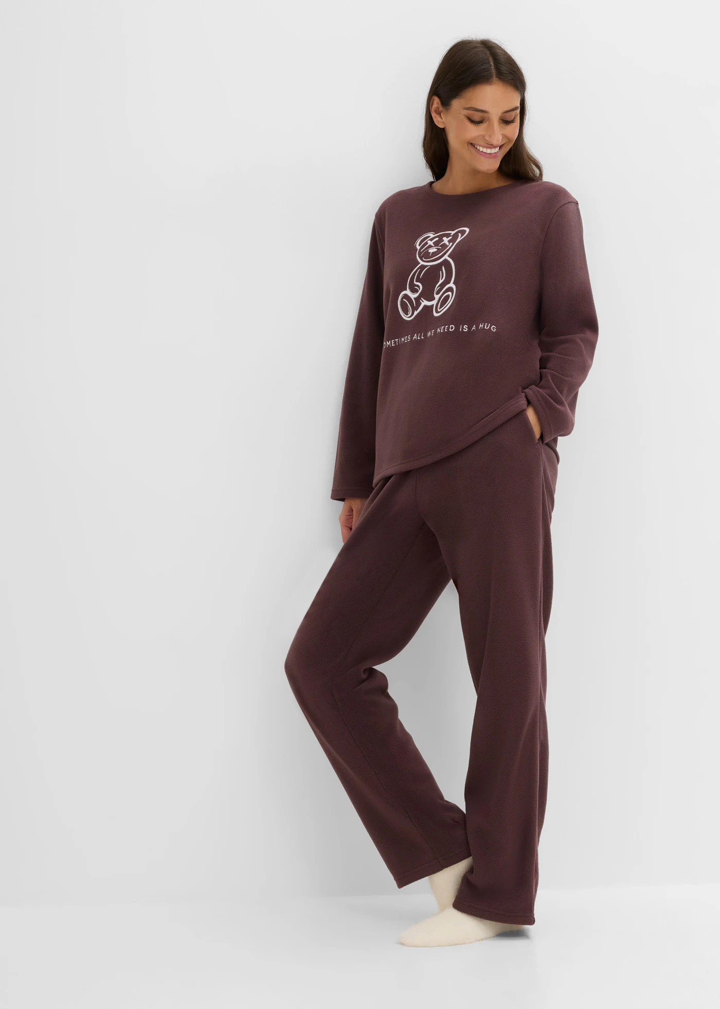 Vêtement d’intérieur en polaire • marron chocolat • Boutique bonprix