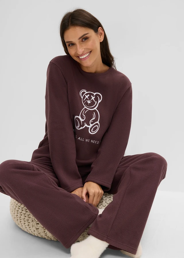 Vêtement d’intérieur en polaire • marron chocolat • Boutique bonprix