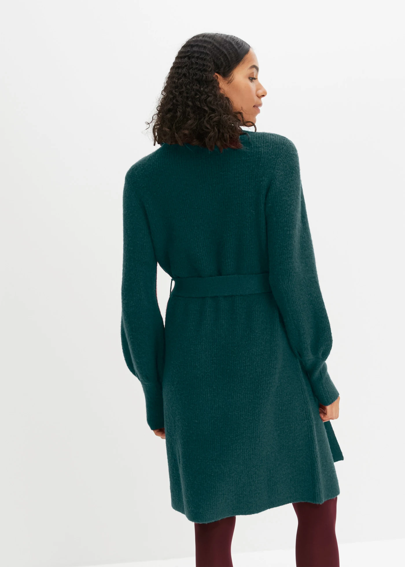 Robe en maille • vert profond chiné • Boutique bonprix