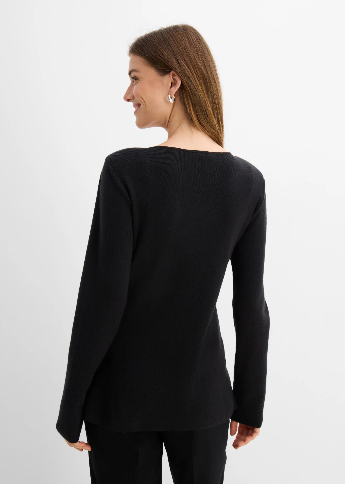 Fijn gebreid vest • zwart • bonprix online shop