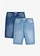 Strečové džínové bermudy se zesíleným rozkrokem, Regular Fit (2 ks v balení), barva: modrý denim + světle modrý denim
