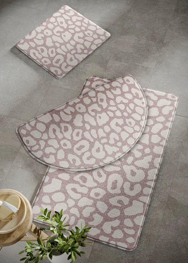Tapis de bain à mémoire de forme, Couleur: rose beige