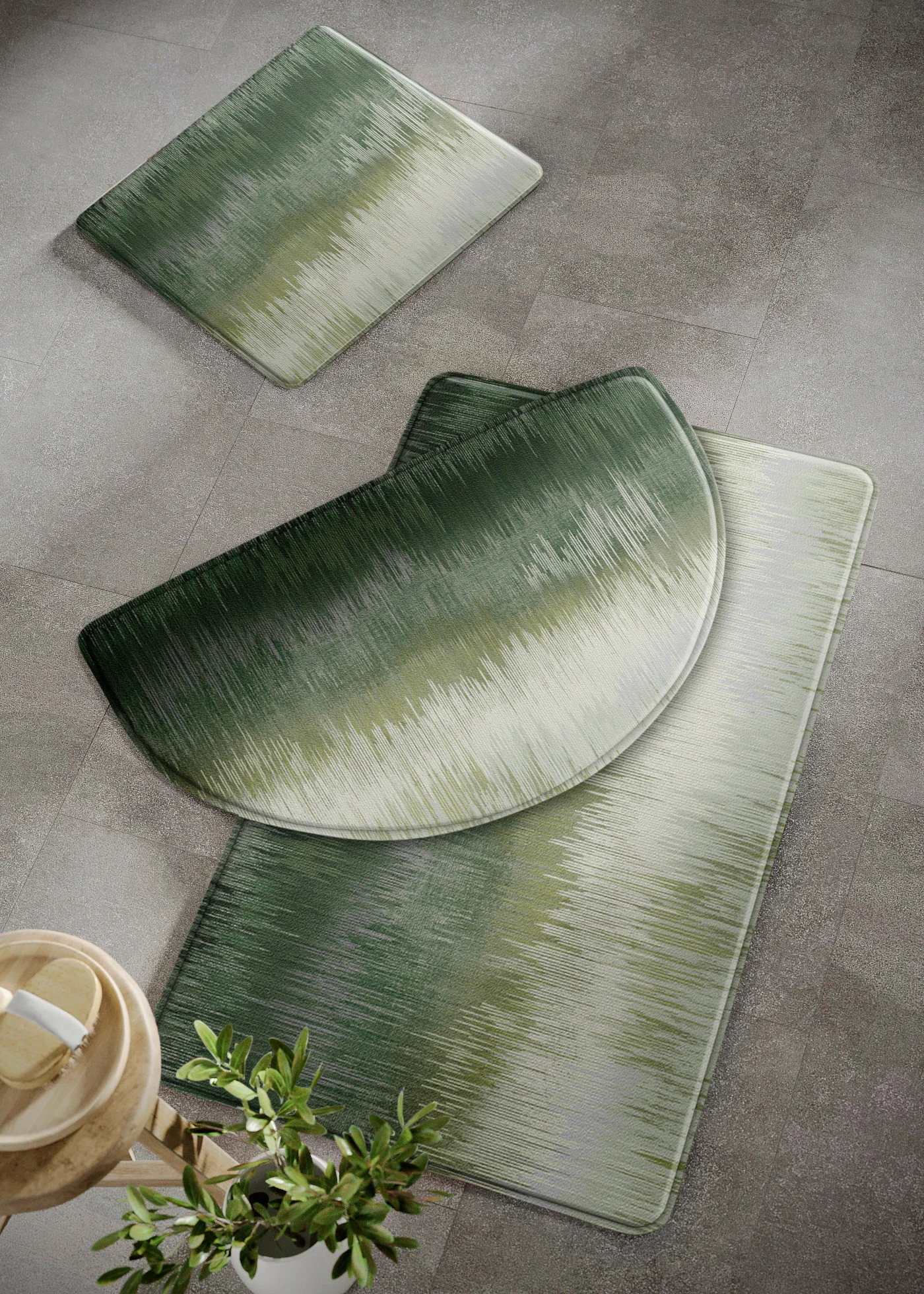 Tapis de bain à mémoire de forme • vert • Boutique bonprix