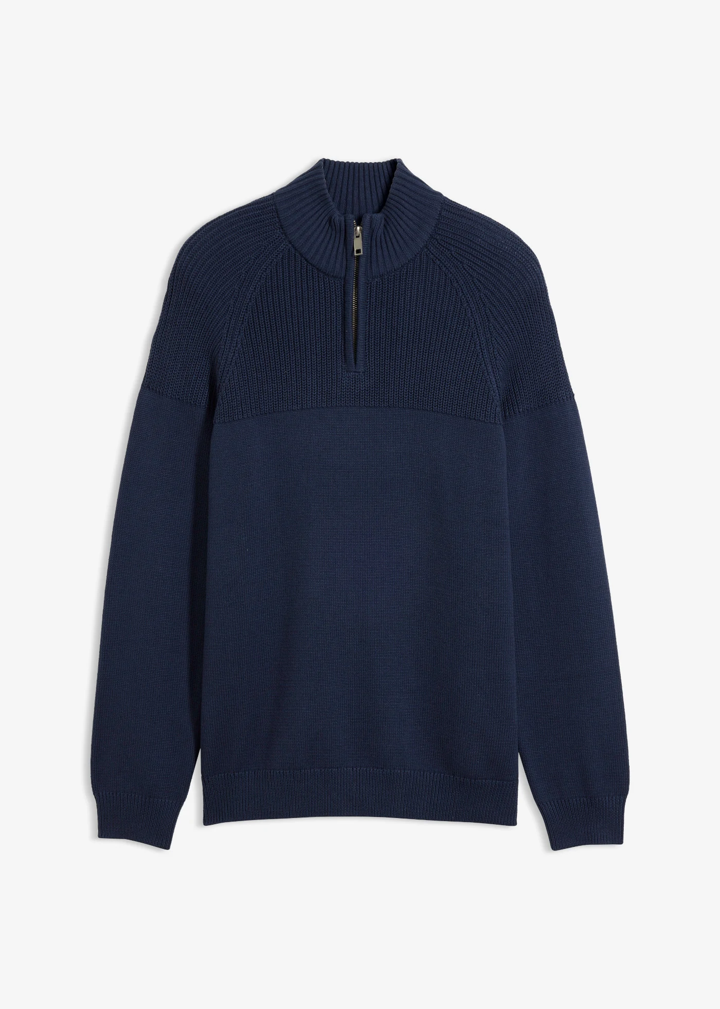 Sweter ze stójką o kroju regular fit • ciemnoniebieski • sklep bonprix