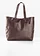 Leren XXL shopper, Kleur: bruin