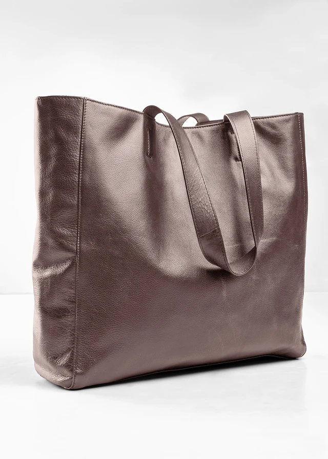 Leren XXL shopper • bruin • bonprix online shop