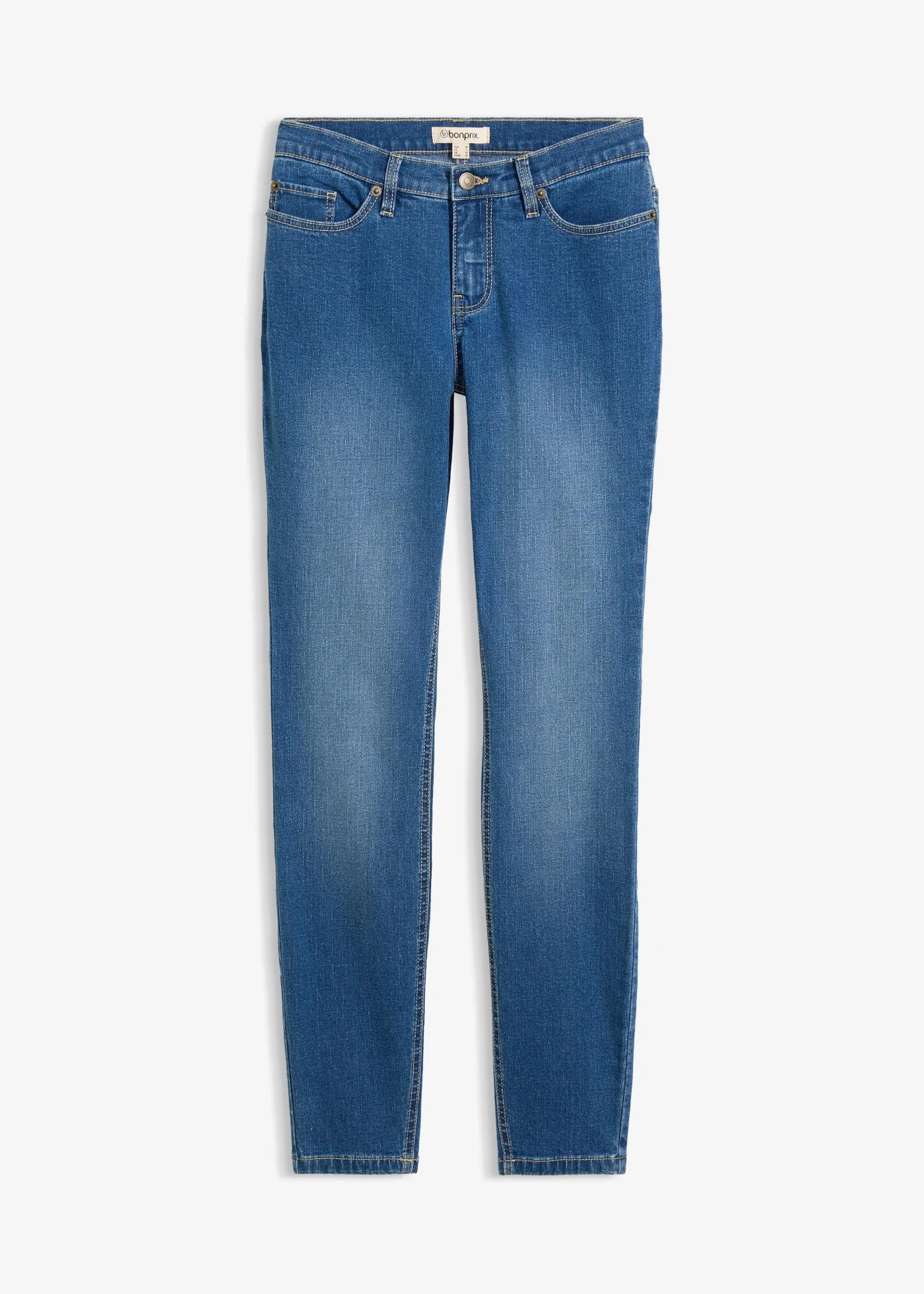 Jean skinny taille mi-haute, extensible • bleu denim • Boutique bonprix