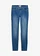 Skinny stretch jeans mid waist, Kleur: blauw denim