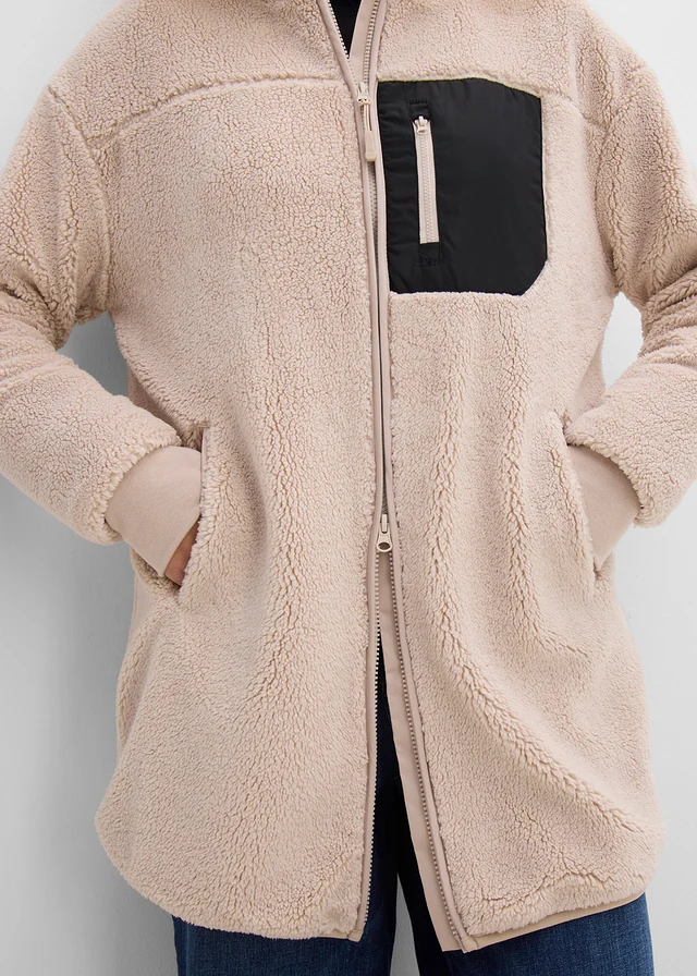 Teddy fleece vest • steengrijs • bonprix online shop
