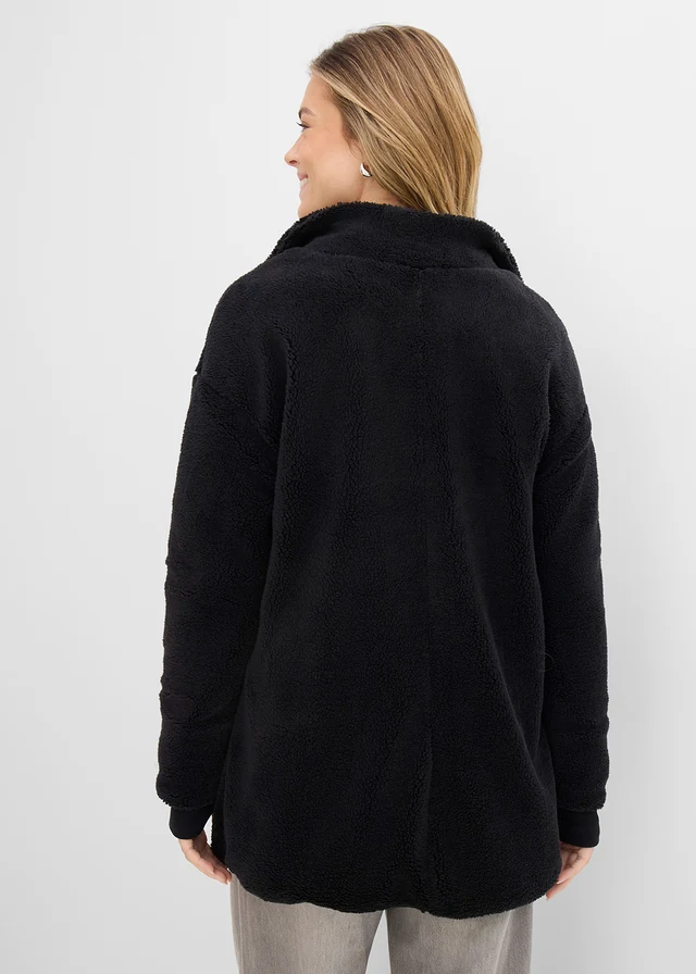 Veste en polaire peluche • noir • Boutique bonprix