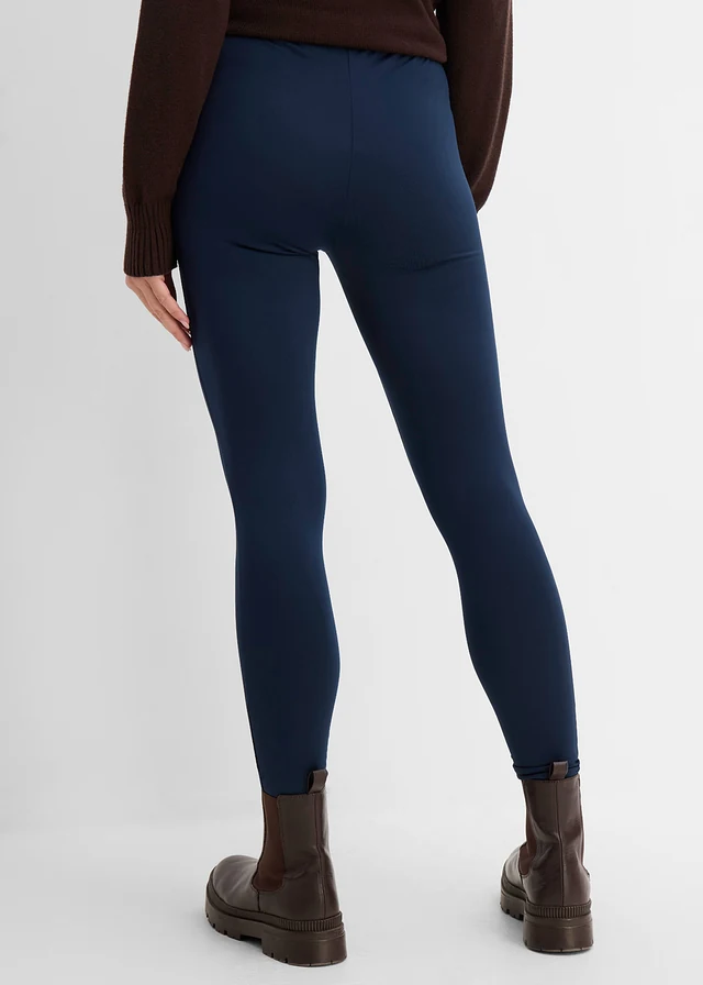 Legginsy termiczne z wygodnym pasem • ciemnoniebieski • sklep bonprix