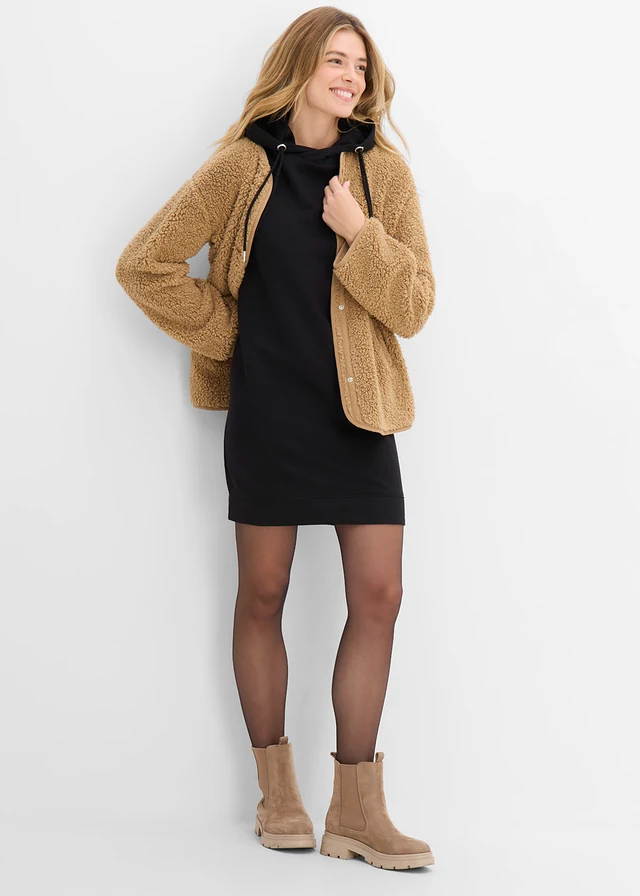 Robe sweat à capuche • noir • Boutique bonprix
