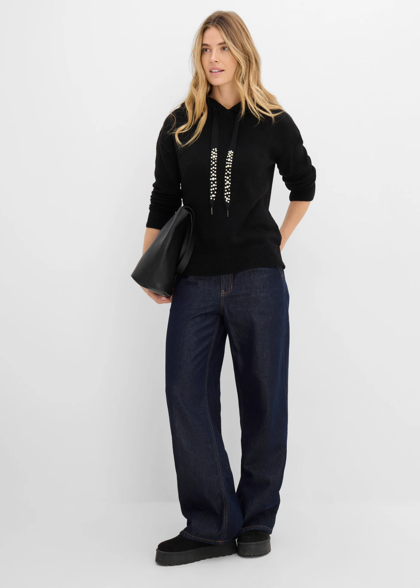 Oversize svetr • černá • bonprix obchod