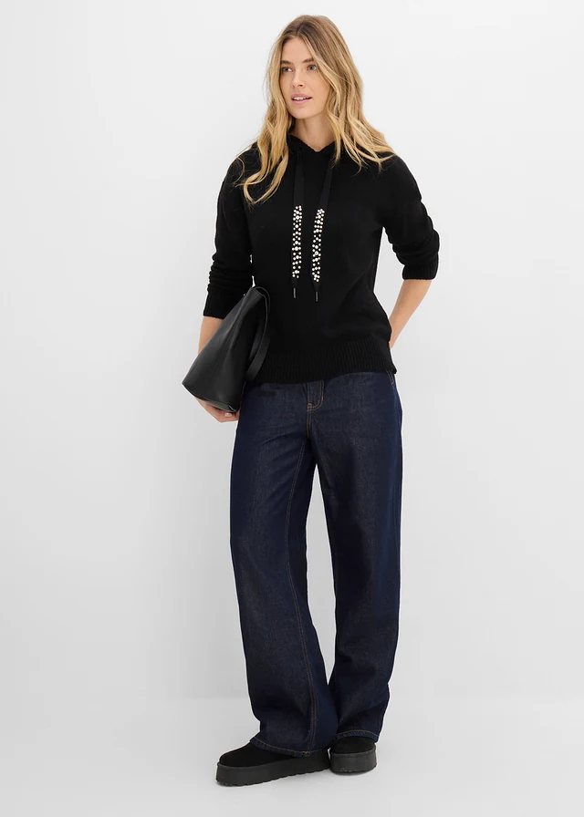 Oversize svetr • černá • bonprix obchod