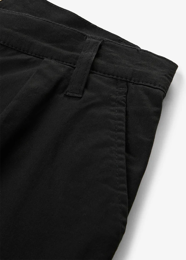 Termo nohavice chino z elastického bavlneného mixu • čierna • obchod bonprix